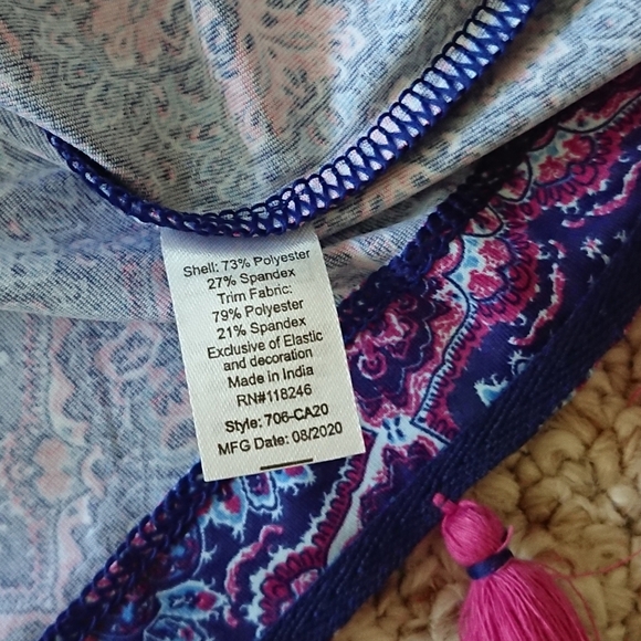 Cabana Life Carolina Off-The-Shoulder dress Elegant Purple Dress size M - Picture 12 of 13